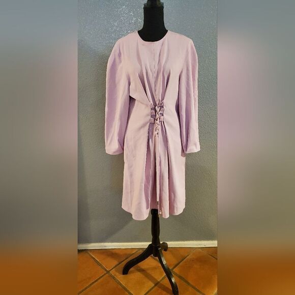 RTR Tibi Chalky Drape Corset longsleeve Dress Pink‎ - Picture 7 of 15